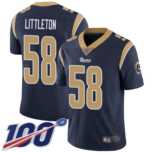 Los Angeles Rams Limited Navy Blue Men Cory Littleton Home Jersey NFL Football 58 100th Season Vapor Untouchable